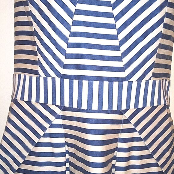 Pink Martini Striped Lined Sleeveless Dress Size Small Navy White Modclo… - Picture 3 of 3